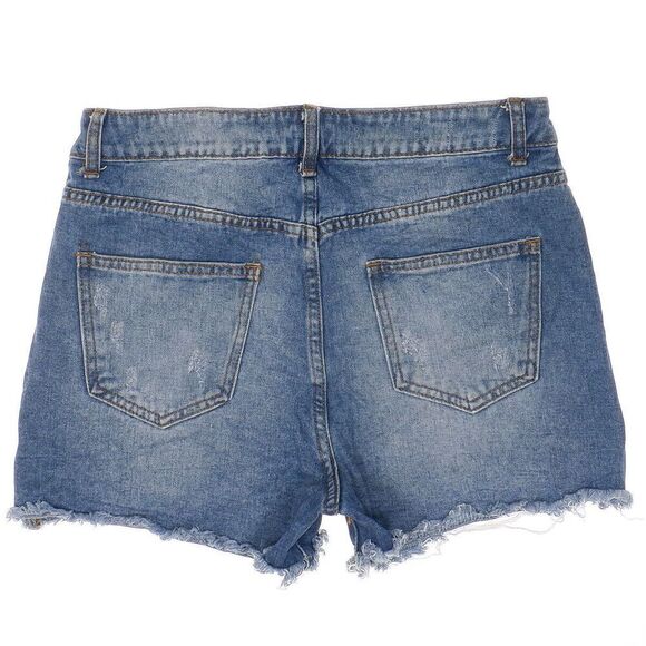 Hot Kiss Shorts Juniors Size 9 Super High Rise Studded Distressed Raw Hem W29 - Picture 3 of 9